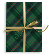 Load image into Gallery viewer, Heirloom Christmas Green Plaid Gift Wrap
