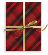 Load image into Gallery viewer, Heirloom Christmas Red Plaid Gift Wrap

