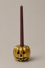 Load image into Gallery viewer, Gold Pumpkin Candleholder
