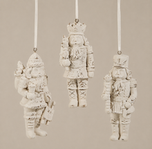 Load image into Gallery viewer, Whitewash Nutcracker Ornament
