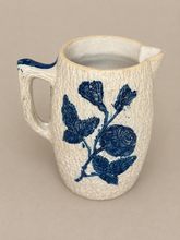 Load image into Gallery viewer, Vintage Floral Relief Stoneware Pitcher
