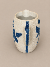 Load image into Gallery viewer, Vintage Floral Relief Stoneware Pitcher
