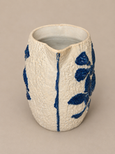 Load image into Gallery viewer, Vintage Floral Relief Stoneware Pitcher
