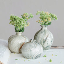 Load image into Gallery viewer, Marbled Stoneware Vases
