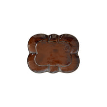 Load image into Gallery viewer, Brown Stoneware Scalloped Plate
