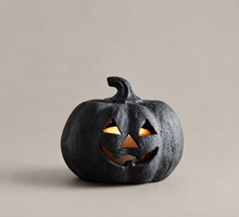 Load image into Gallery viewer, Black Terracotta Jack O Lantern
