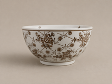 Load image into Gallery viewer, Hand-Painted Stoneware Bowl with Floral Pattern
