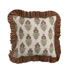 Load image into Gallery viewer, 18” Cotton Slub Ruffle Pillow
