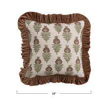 Load image into Gallery viewer, 18” Cotton Slub Ruffle Pillow

