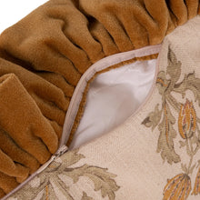 Load image into Gallery viewer, Mustard Cotton Slub Ruffle Pillow
