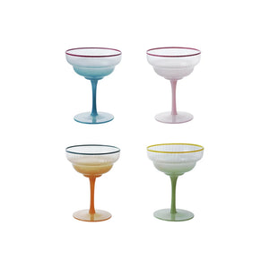 Ombre Stemmed Coupe Glass