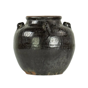 Glazed 4 Handle Pot