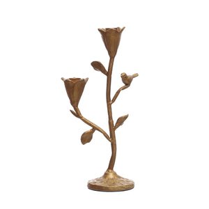 Double flower & Bird Taper Candle