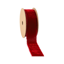 Load image into Gallery viewer, Bordeaux Frayed Edge Velvet Ribbon

