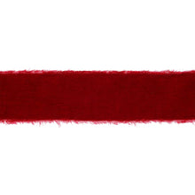 Load image into Gallery viewer, Bordeaux Frayed Edge Velvet Ribbon
