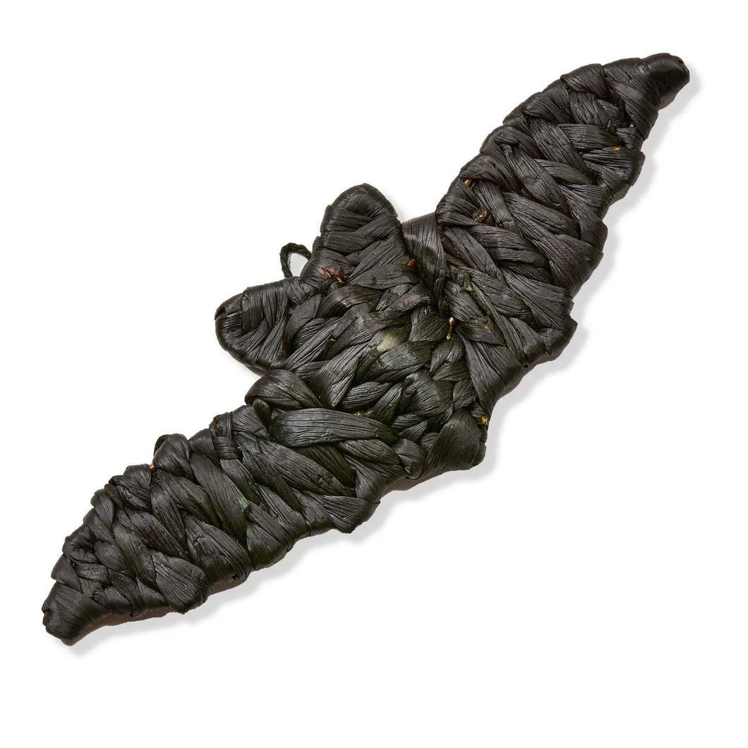 Woven Hanging Black Bat