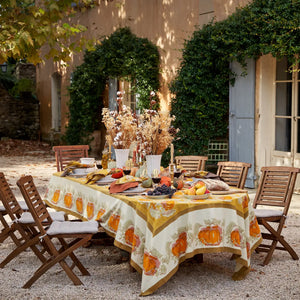 Pumpkin Orange & Mustard Tablecloth