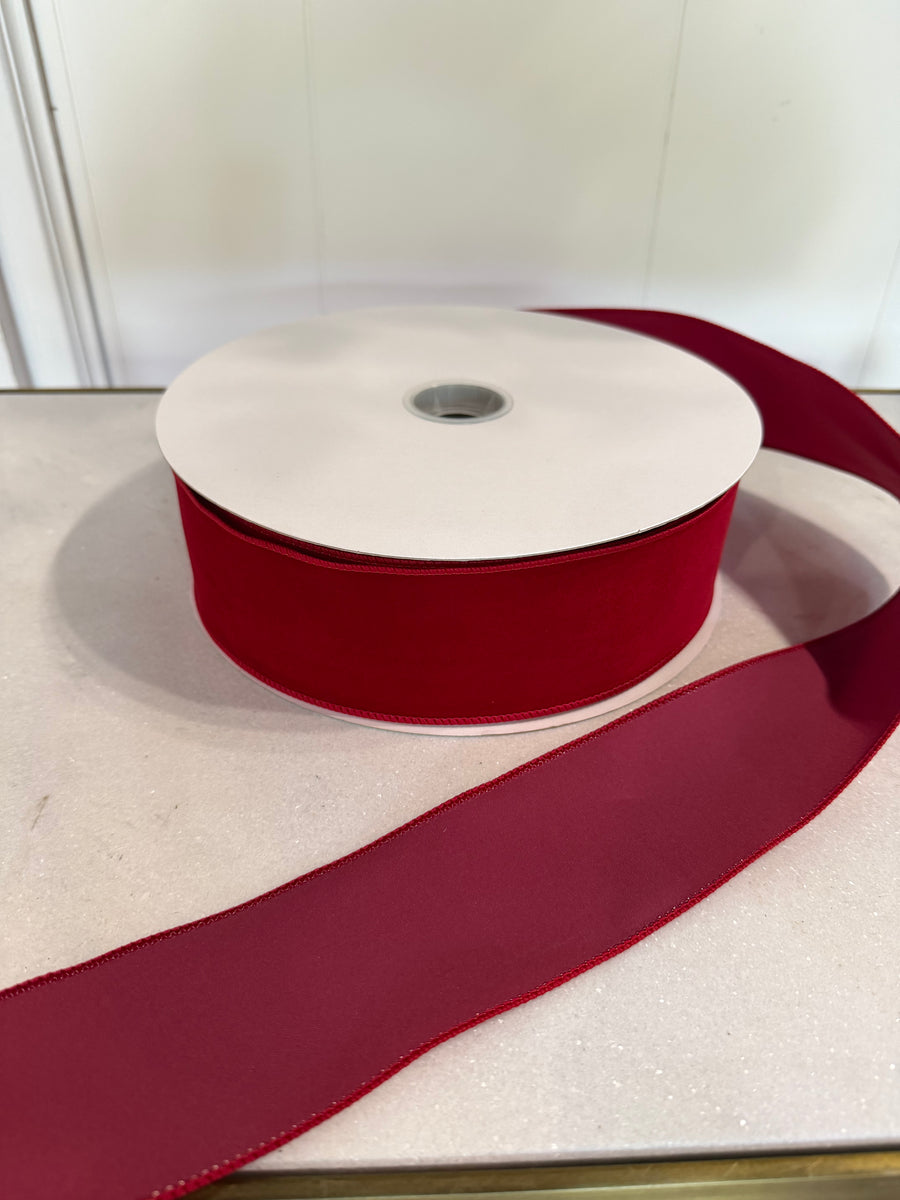 Dark Red Velvet Ribbon – Cottonwood Company