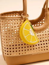 Load image into Gallery viewer, Lemon Zip Pouch Charm/Key Ring
