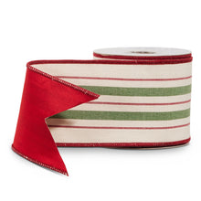 Load image into Gallery viewer, Green + Red Yuletide Ribbon

