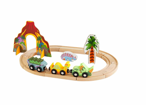 Dino Wood Train Set