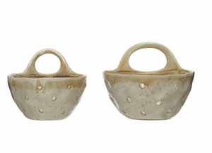 Stoneware Colanders with Handles
