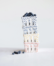 Load image into Gallery viewer, Stoneware Stamped Pattern Berry Basket
