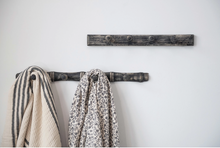 Load image into Gallery viewer, Distressed Black Wood Wall Hooks

