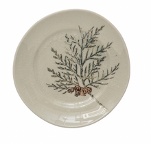 Load image into Gallery viewer, Stoneware Pinecone Plate
