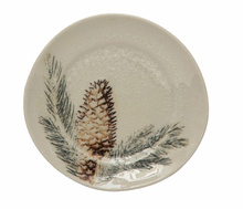 Load image into Gallery viewer, Stoneware Pinecone Plate
