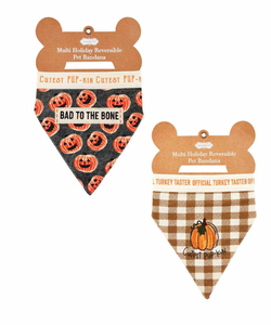 Fall Reversible Pup Bandana