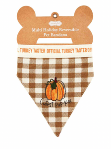 Fall Reversible Pup Bandana