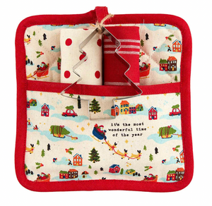 Christmas Pattern Pot Holder Set