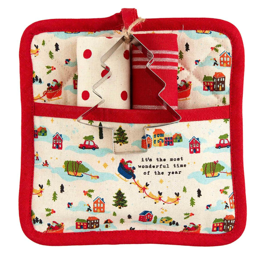 Christmas Pattern Pot Holder Set