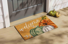 Load image into Gallery viewer, Welcome Pumpkin Doormat
