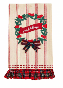 Velvet Applique Tea Towel