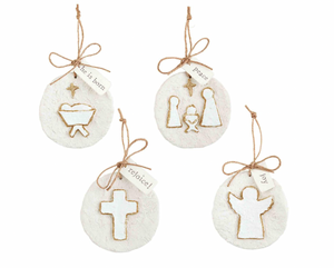 Paper Mache Glitter Ornament