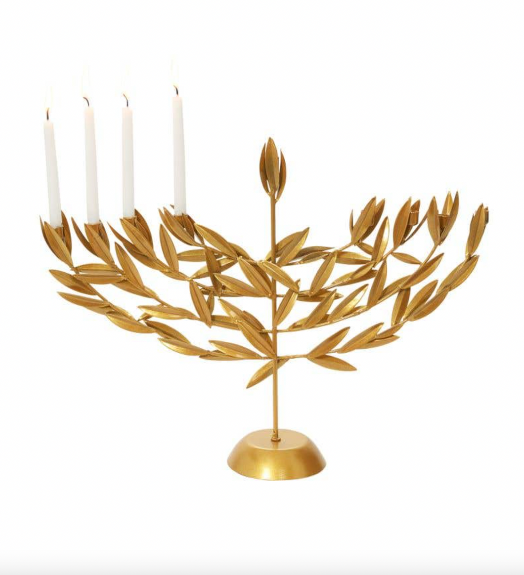 Gold Leaf Menorah
