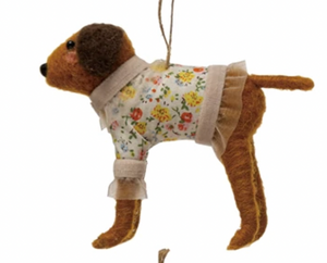 Dog in Outfit Ornament