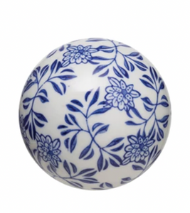 Blue & White Ceramic Orb