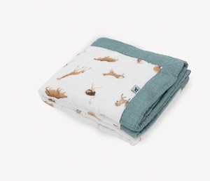 Organic Cotton Muslin Quilt-Animal Crackers