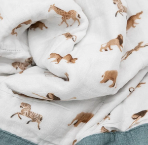 Organic Cotton Muslin Quilt-Animal Crackers