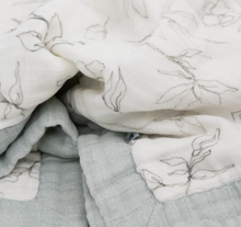 Load image into Gallery viewer, Organic Cotton Muslin Quilt-Pencil Floral
