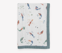 Load image into Gallery viewer, Cotton Muslin Quilt-Mermaids
