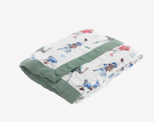Load image into Gallery viewer, Deluxe Muslin Baby Quilt- Home Run
