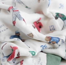 Load image into Gallery viewer, Deluxe Muslin Baby Quilt- Home Run

