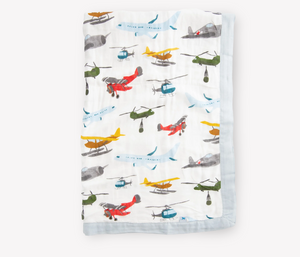 Deluxe Muslin Baby Quilt- Air Show