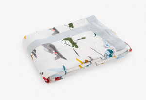 Deluxe Muslin Baby Quilt- Air Show