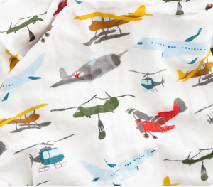 Deluxe Muslin Baby Quilt- Air Show