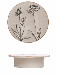 Debossed Flower Pedestal